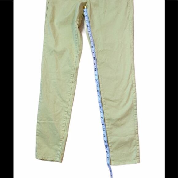 NWT American Eagle Stretch Skinny Jeans Lime Bright yellow green colorful size 4 - Picture 8 of 8